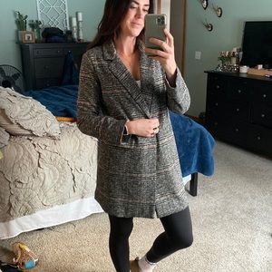 Sanctuary black Carlyle Plaid Slouchy Sz-xs Coat